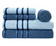 Jogo de Toalhas Classic Azul Polar e Azul Infinity 420G/M² - 05 Peças, Azul Polar e Azul Infinity | WestwingNow