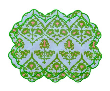 Lugar Americano Ikat Verde Dupla Face | Westwing