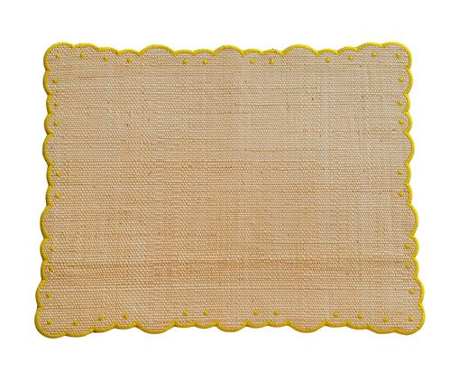 Lugar Americano Palha Natural Illa Amarelo, Bege | WestwingNow
