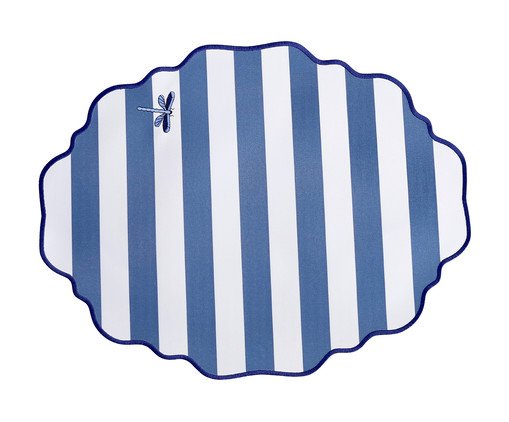 Lugar Americano Libélula Dupla Face, Azul | WestwingNow