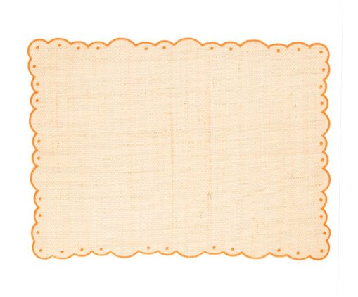 Lugar Americano Palha Natural Illa Laranja, Bege | WestwingNow