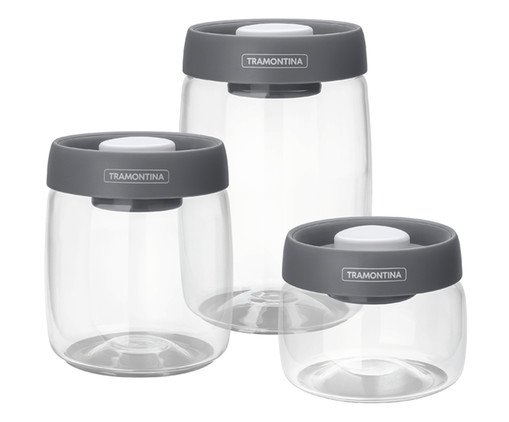 Jogo de Pote Purezza, Transparente | WestwingNow