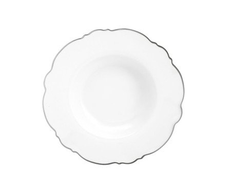 Aparelho de Jantar Maldivas Branco com Fio Prata | Westwing