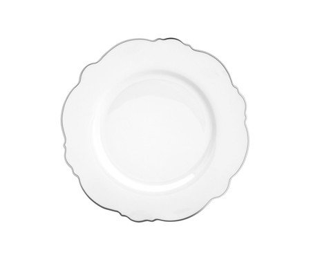 Aparelho de Jantar Maldivas Branco com Fio Prata | Westwing