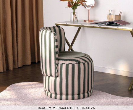 Poltrona Estampada Listras Verde | Westwing