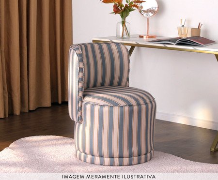 Poltrona Estampada Listras Cinza | Westwing