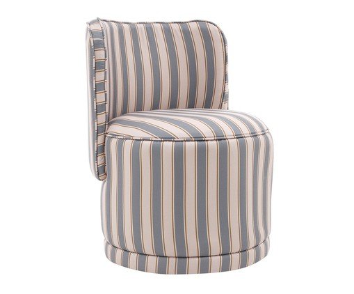 Poltrona Estampada Listras Cinza, grey | WestwingNow