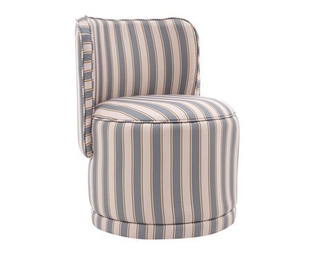 Poltrona Estampada Listras Cinza | Westwing