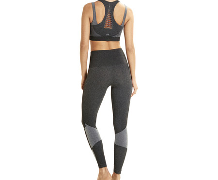 Calça Legging Fitness Mescla Preta Mescla | WestwingNow