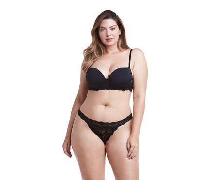 Calcinha Self Free Waist Black | Westwing