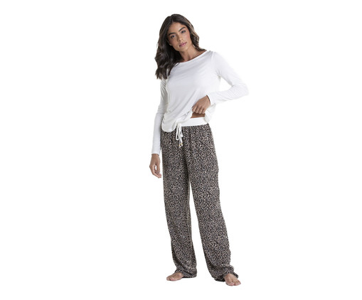 Pijama Longo Lince Estampa Animal, Colorido | WestwingNow