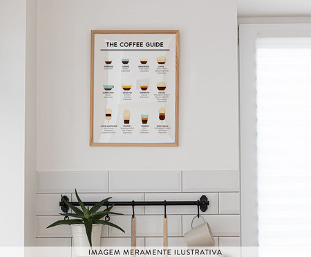 Quadro The Coffee Guide A3 com Moldura em Madeira | WestwingNow