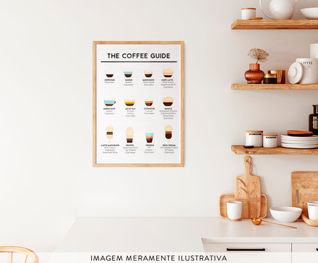 Quadro The Coffee Guide A3 com Moldura em Madeira | WestwingNow