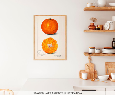 Quadro Laranja Vintage A2 com Moldura em Madeira | WestwingNow