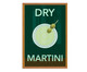 Quadro Dry Martini A3 com Moldura em Madeira, Verde | WestwingNow