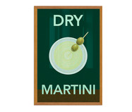 Quadro Dry Martini A3 com Moldura em Madeira | WestwingNow