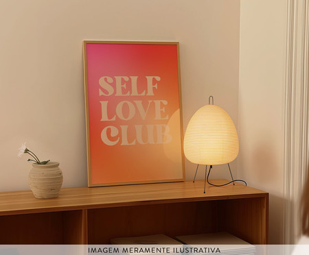 Quadro Self Love Club A2 com Moldura em Madeira | WestwingNow