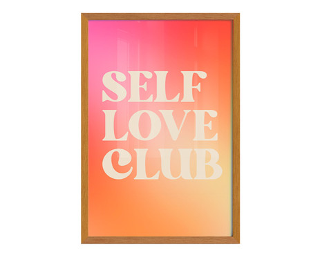 Quadro Self Love Club A2 com Moldura em Madeira | WestwingNow