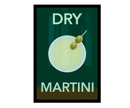 Quadro Dry Martini A3 com Moldura Preta