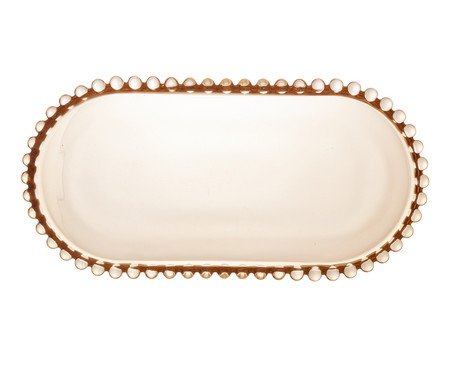 Travessa Oval para Servir em Cristal Pearl - Âmbar | WestwingNow