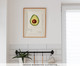 Quadro Avocado Vintage A2 com Moldura em Madeira, Verde | WestwingNow