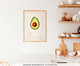 Quadro Avocado Vintage A2 com Moldura em Madeira, Verde | WestwingNow