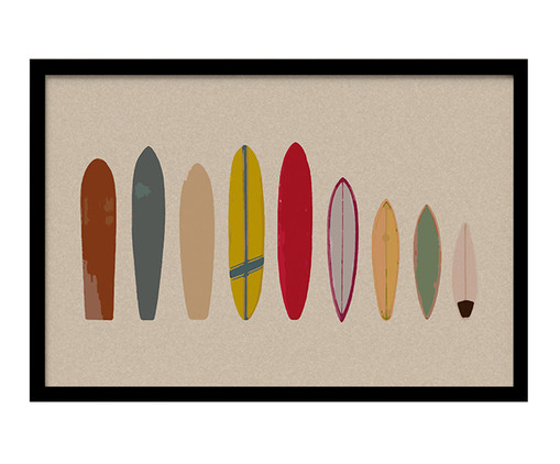 Quadro Pranchas de Surf A3 com Moldura Preta, Colorido | WestwingNow