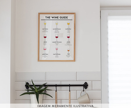 Quadro The Wine Guide A3 com Moldura em Madeira | WestwingNow