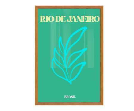 Quadro Rio de Janeiro A3 com Moldura em Madeira