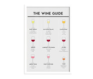 Quadro The Wine Guide A3 com Moldura Branca | WestwingNow