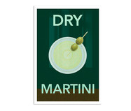 Quadro Dry Martini A3 com Moldura Branca | WestwingNow