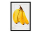 Quadro Banana Vintage A2 com Moldura Preta, Amarelo | WestwingNow