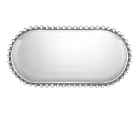 Travessa Oval em Cristal Pearl - Transparente | WestwingNow