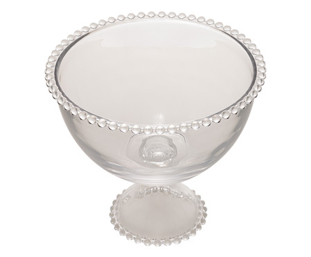 Saladeira com Pé em Cristal Pearl - Transparente | WestwingNow