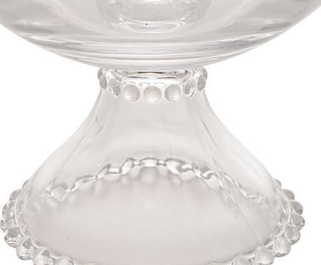 Saladeira com Pé em Cristal Pearl - Transparente | WestwingNow