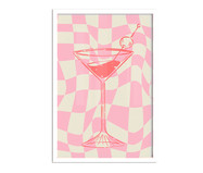 Quadro Dry Martini Pink A3 com Moldura Branca | WestwingNow