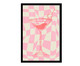 Quadro Dry Martini Pink A3 com Moldura Preta, Rosa | WestwingNow