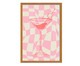 Quadro Dry Martini Pink A3 com Moldura em Madeira, Rosa | WestwingNow