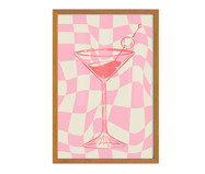 Quadro Dry Martini Pink A3 com Moldura em Madeira | WestwingNow