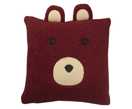 Capa de Almofada Urso Bordô