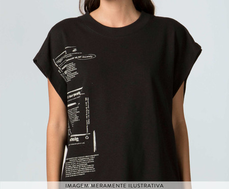 T-Shirt Feminina Bandeiras Preto - M | WestwingNow