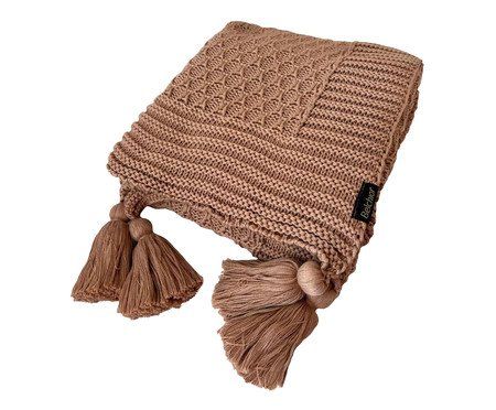 Manta Peseira com Tassel Rosê