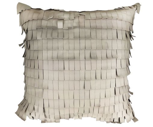Almofada em Couro Natural Palha Tresse, Natural | WestwingNow