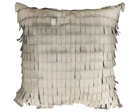 Almofada em Couro Natural Palha Tresse | Westwing