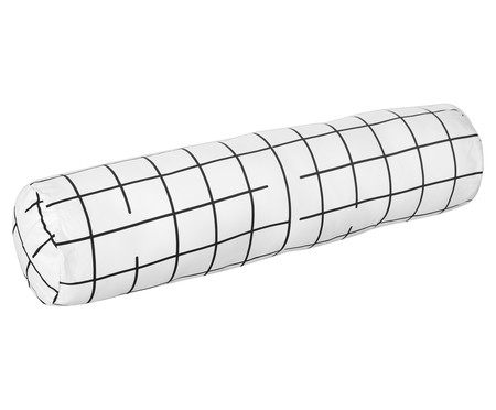 Protetor para Berço Rolinho Grid Preto E Branco - 130 x 12 cm