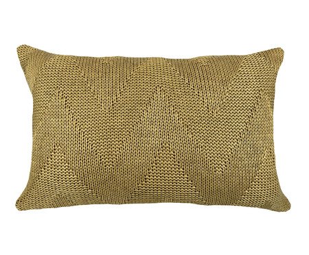 Almofada em Tricô Linho I Dourado | Westwing