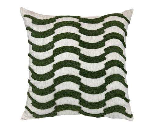 Almofada em Linho Listradinho II Verde, Verde | WestwingNow