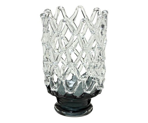Vaso Erlian Transparente e Preto, Transparente | WestwingNow