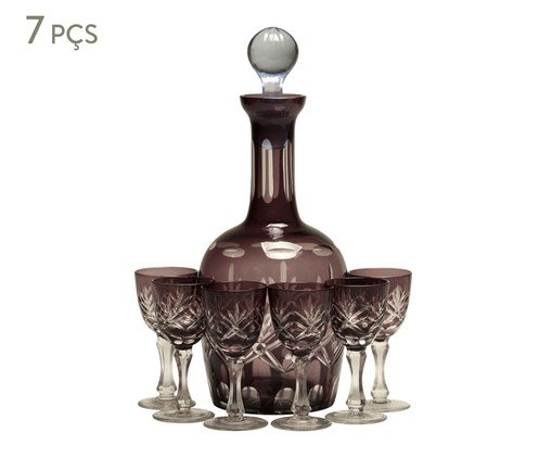 Licoreira Grapefruit com Taças, Vermelho | WestwingNow