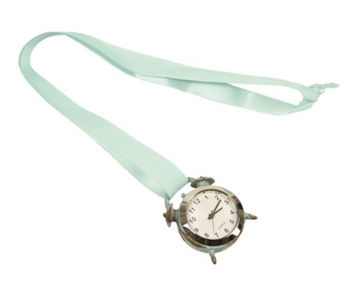 Marcador de Livros em Forma de Relógio com Fita, Branco | WestwingNow